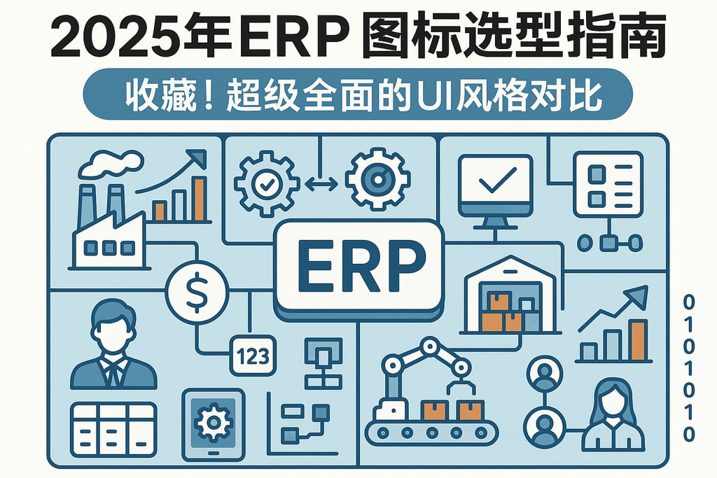 2025年erp 图标选型指南，收藏！超级全面的UI风格对比